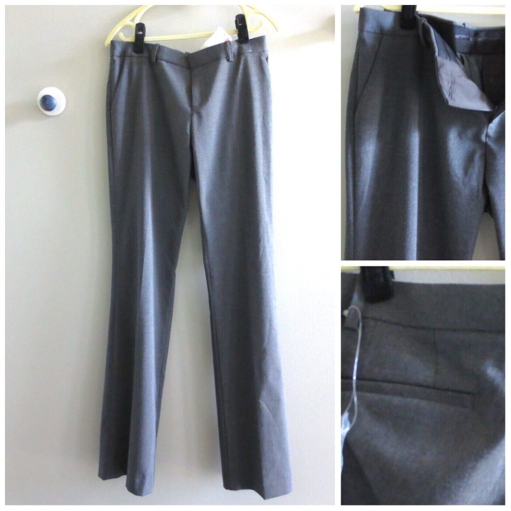 NWT UNIQLO WOMEN STRETCH SUIT PANTS GRAY